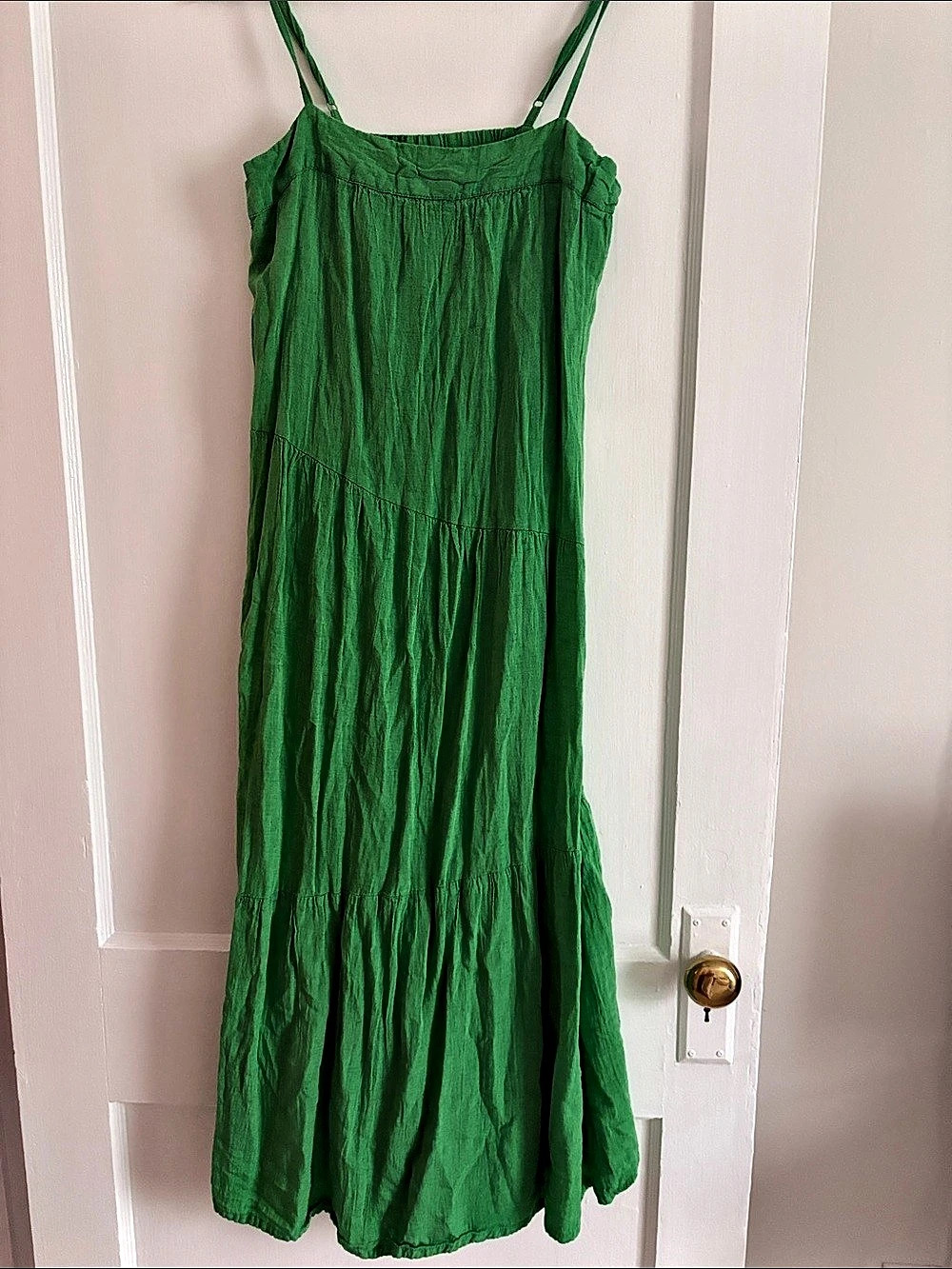 Sim and Sam Green Linen blend Maxi Dress Size Medium